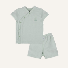 (1M-9M) Bộ ngắn tay cài chéo bé trai bé gái Bubaby Siro BSR130807 BSR130808 | Quần áo BU Baby chính hãng