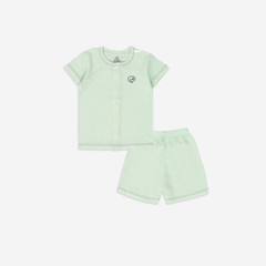 (1M-9M) Bộ ngắn tay cài giữa Bubaby Siro - BSR130204 | Quần áo BU Baby chính hãng