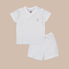(1M-9M) Bộ ngắn tay cài chéo bé trai bé gái Bubaby Siro BSR130807 BSR130808 | Quần áo BU Baby chính hãng