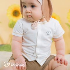 (1M-9M) Bộ ngắn tay cài giữa Bubaby Siro - BSR130204 | Quần áo BU Baby chính hãng