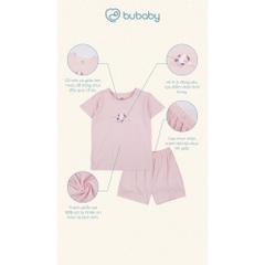 (6M-5Y) Bộ ngắn tay cổ tròn Bubaby Siro - BSR130406 | Quần áo BU Baby chính hãng