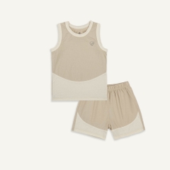 (6M-5Y) Bộ sát nách cổ tròn Bubaby cho bé trai bé gái Siro BSR140402 BSR140403 | Quần áo BU Baby chính hãng
