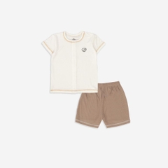 (1M-9M) Bộ ngắn tay cài giữa Bubaby Siro - BSR130204 | Quần áo BU Baby chính hãng