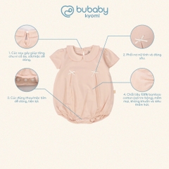 (1M-12M) Body chip ngắn tay cổ Peterpan Bubaby Bamco - BBC230300 | Quần áo BU Baby chính hãng