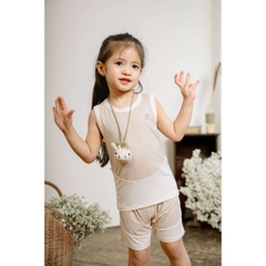 (6M-5Y) Bộ sát nách cổ tròn Bubaby cho bé trai bé gái Siro BSR140402 BSR140403 | Quần áo BU Baby chính hãng