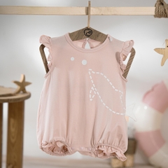 (1M-12M) Body chip ngắn tay cài sau bé gái Bubaby Bamco - BBC2310BG | Quần áo BU Baby chính hãng