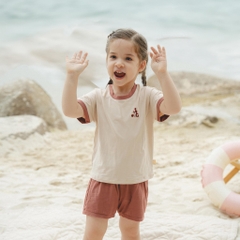 (6M-5Y) Bộ ngắn tay, bộ sát nách cổ tròn Bambus BBB130405 BBB140407 | Quần áo BU Baby chính hãng