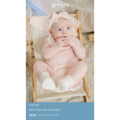 (3M-12M) Body chip 2 dây cho bé gái Bubaby Siro BSR253100 | Quần áo BU Baby chính hãng