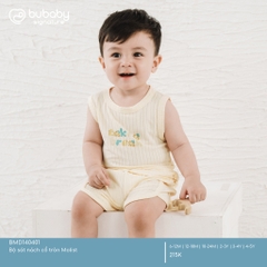 (6M-5Y) Bộ sát nách cổ tròn Bubaby Molist - BMD140401| Quần áo BU Baby Chính hãng