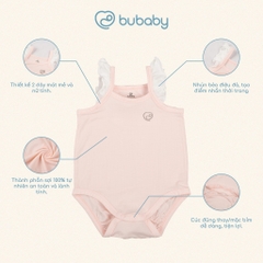 (3M-12M) Body chip 2 dây cho bé gái Bubaby Siro BSR253100 | Quần áo BU Baby chính hãng