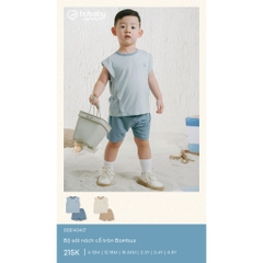 (6M-5Y) Bộ ngắn tay, bộ sát nách cổ tròn Bambus BBB130405 BBB140407 | Quần áo BU Baby chính hãng