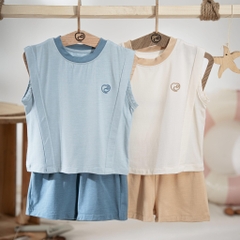 (6M-5Y) Bộ ngắn tay, bộ sát nách cổ tròn Bambus BBB130405 BBB140407 | Quần áo BU Baby chính hãng