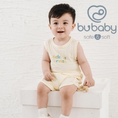 (6M-5Y) Bộ sát nách cổ tròn Bubaby Molist - BMD140401| Quần áo BU Baby Chính hãng