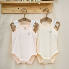 (3M-12M) Body chip 2 dây cho bé gái Bubaby Siro BSR253100 | Quần áo BU Baby chính hãng