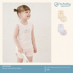 (6M-5Y) Bộ sát nách cổ tròn Bubaby Molist - BMD140401| Quần áo BU Baby Chính hãng