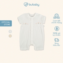 (1M-12M) Body đùi ngắn tay cài giữa cho bé gái Bubaby Molist - BMD230200 | Quần áo BU Baby chính hãng