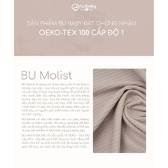 (1M-12M) Body đùi ngắn tay cài giữa cho bé gái Bubaby Molist - BMD230200 | Quần áo BU Baby chính hãng