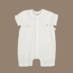 (1M-12M) Body đùi ngắn tay cài giữa cho bé gái Bubaby Molist - BMD230200 | Quần áo BU Baby chính hãng