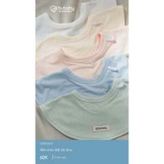 (Freesize) Yếm tròn và yếm tam giác 360 độ Bubaby Siro ASR010036 | Phụ kiện BU Baby sơ sinh chính hãng