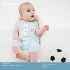 (1M-12M) Body đùi ngắn tay cổ trụ, sát nách cài vai Bubaby Siro -  BSR230303 BSR240100| Quần áo BU Baby chính hãng