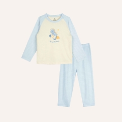 BU Baby (6M-5Y) Bộ dài tay raglan cài vai in vũ trụ BU Viscose Cotton IVC110100 | Quần áo chính hãng
