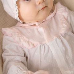 BU Baby (0M-12M) Set dài tay cài giữa, bèo đáp ngực BU Viscose Cotton KVC110200 | Hàng chính hãng