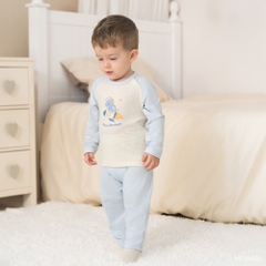 BU Baby (6M-5Y) Bộ dài tay raglan cài vai in vũ trụ BU Viscose Cotton IVC110100 | Quần áo chính hãng