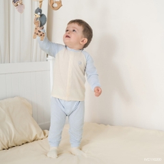 BU Baby (0M-12M) Bộ dài tay cài giữa  BU Viscose Cotton IVC110200 | Quần áo chính hãng