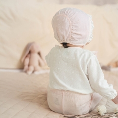 BU Baby (0M-12M) Set dài tay cài giữa, bèo đáp ngực BU Viscose Cotton KVC110200 | Hàng chính hãng