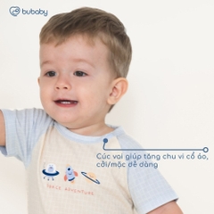 BU Baby (6M-5Y) Bộ ngắn tay cài vai  in vũ trụ Bubaby Cotton IVC130100 | Quần áo chính hãng
