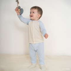 BU Baby (0M-12M) Bộ dài tay cài giữa  BU Viscose Cotton IVC110200 | Quần áo chính hãng