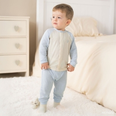 BU Baby (0M-12M) Bộ dài tay cài giữa  BU Viscose Cotton IVC110200 | Quần áo chính hãng