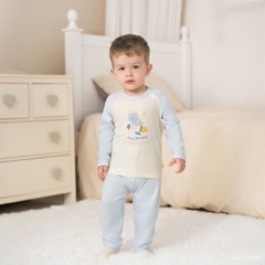BU Baby (6M-5Y) Bộ dài tay raglan cài vai in vũ trụ BU Viscose Cotton IVC110100 | Quần áo chính hãng