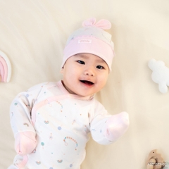 Mũ tròn đính nơ sang xinh yêu - ABB19DN00 | Phụ kiện Bubaby Chính hãng