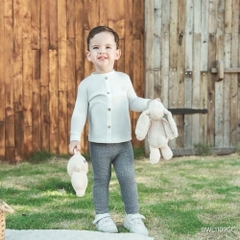 BU Baby (6M-3Y) Bộ dài tay cao cổ giả cúc giữa Thu êm BU Baby BWL1109GC | Quần áo BU Baby chính hãng