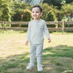 BU Baby (6M-5Y) Bộ dài tay cổ trụ Thu êm BU Cotton BCT110305 | Quần áo BU Chính hãng