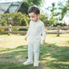 BU Baby (6M-5Y) Bộ dài tay cổ trụ Thu êm BU Cotton BCT110305 | Quần áo BU Chính hãng