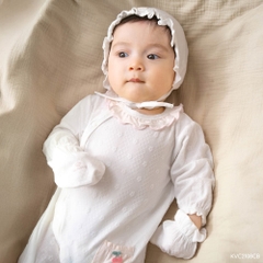 BU Baby (0-12M) Body dài tay cài chéo cổ bèo BU Cotton KVC2108CB | Body chính hãng