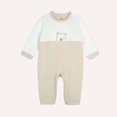 BU Baby (0-12M) Body dài tay cài vai  in gấu Bubaby Cotton SCT210100 | Body Chính hãng