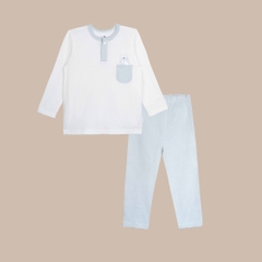 BU Baby (6M-5Y) Bộ dài tay cổ trụ Thu êm BU Cotton BCT110305 | Quần áo BU Chính hãng