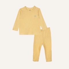 (6M-5Y) Bộ dài tay cổ tròn BUBABY Vải  Mềm mát Signature Cao Cấp Cho Bé