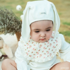 BU Baby Yếm  tròn viền bèo Siro Jacquard BU Baby ACT0122VB | Phụ kiện Chính hãng