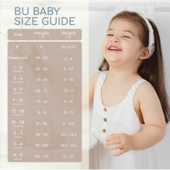 (6M-5Y) Bộ dài tay cổ tròn BUBABY Vải  Mềm mát Signature Cao Cấp Cho Bé