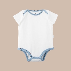 BU Baby (1M-12M) Body chip ngắn tay cổ chồm BU Cotton BCT230501 | Hàng Chính hãng