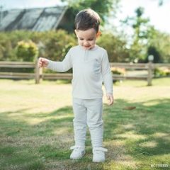 BU Baby (6M-5Y) Bộ dài tay cổ trụ Thu êm BU Cotton BCT110305 | Quần áo BU Chính hãng