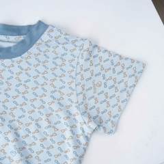 BU Baby (6M-3Y) Bộ ngắn tay cổ tròn Iconic 1 Bambus BBB1304IM | Quần áo Bubaby chính hãng