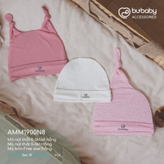 BU Baby Mũ Sơ Sinh cho bé đáng yêu chất liệu Siro Cotton ASR192400 | Phụ kiện BU Baby chính hãng