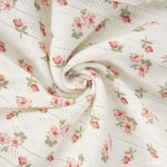 BU Baby (0-12M) Set Body chip dài tay cài giữa, cài sau bèo đáp cổ Siro Jacquard BU Baby KCT2102DC