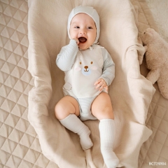 BU Baby (1-12M) Body chip dài tay cài vai Mùa Thu êm BU Cotton BCT210104 | Body chính hãng