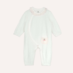 BU Baby (0-12M) Body dài tay cài chéo cổ bèo BU Cotton KVC2108CB | Body chính hãng